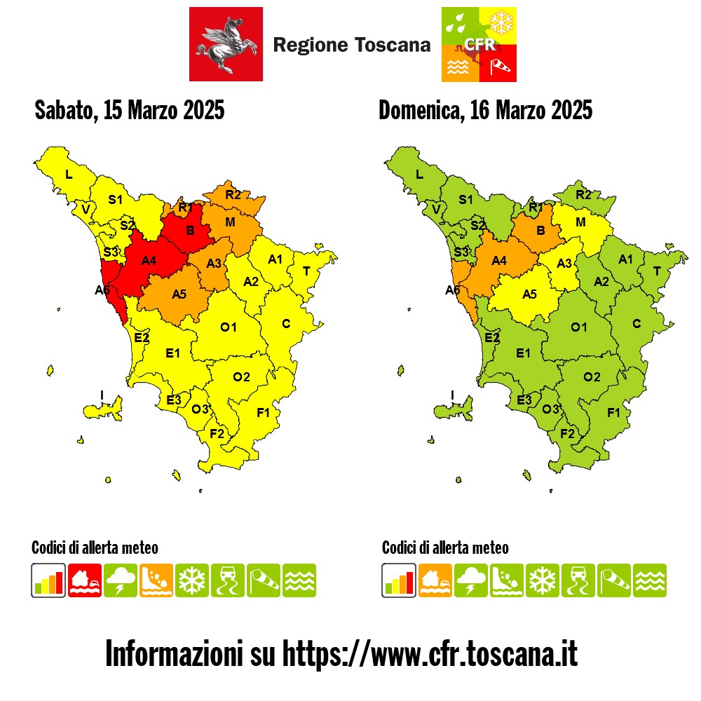 allerta meteo 15 marzo