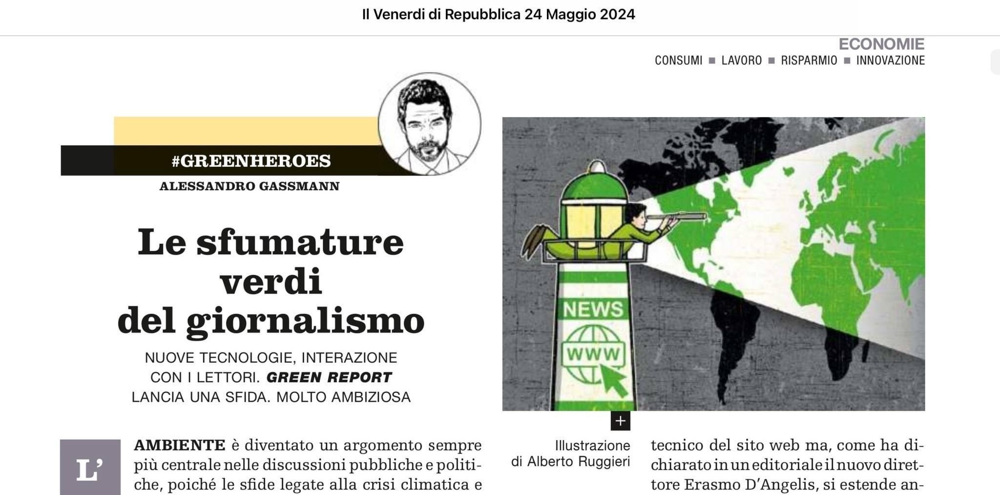 Greenreport a tutto Gassmann